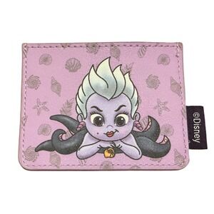 Disney Loungefly Ursula Little Mermaid Card Holder Wallet Purple Seashell Chibi